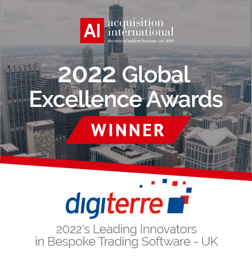 Digiterre wins award as UK's Leading Innovator of Bespoke Trading Software